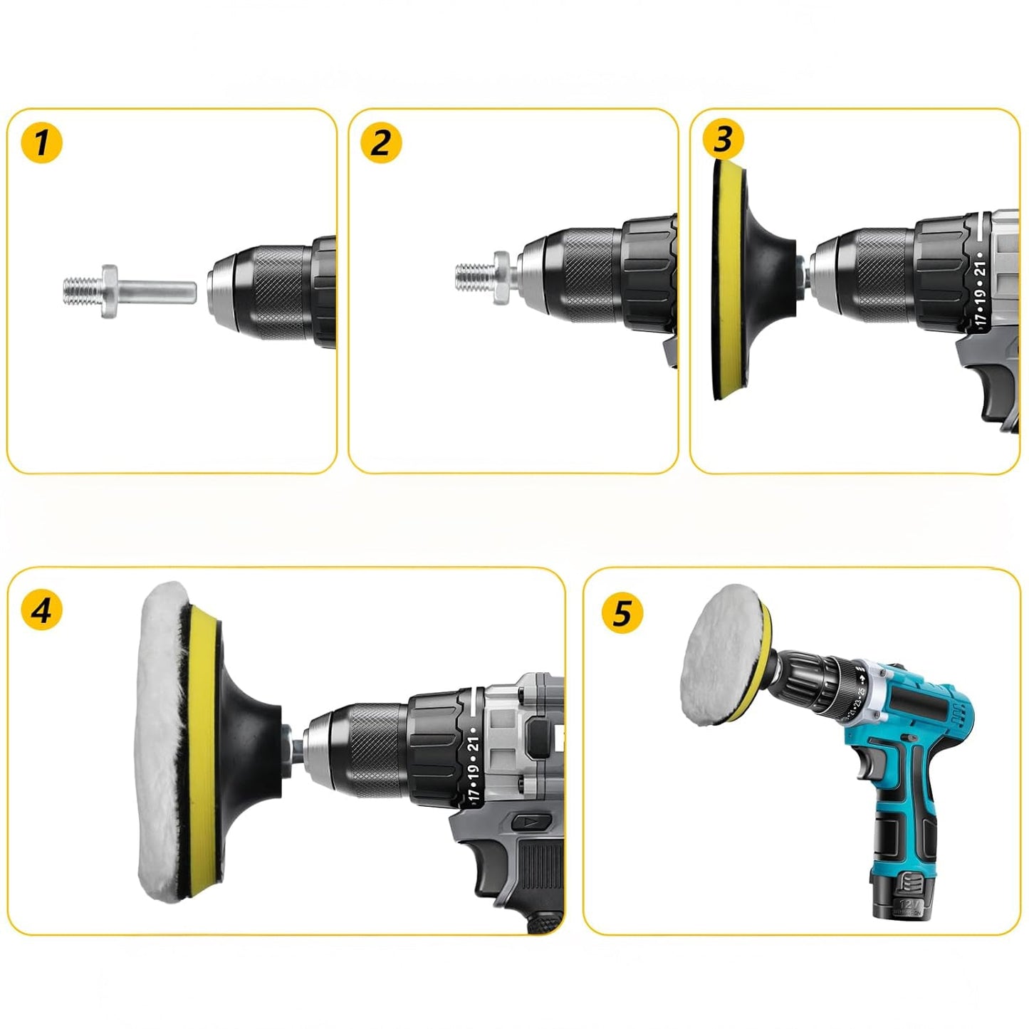 Poleringskit 4-delige set voor een perfecte glans